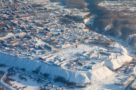 Tobolsk Tyumen Region Russia In Winter Top View Stock Image Image