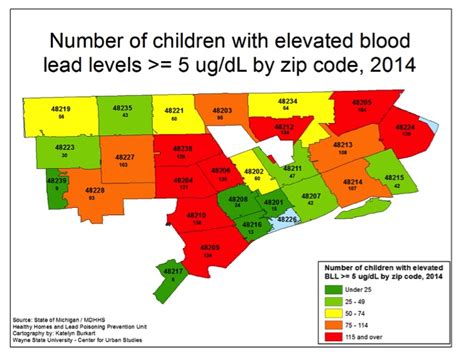 Four Detroit Zip Codes Have More Than 16 Of Tested Children With