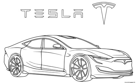 Desenho De Tesla Model S Para Colorir Desenhos Para Colorir E Images