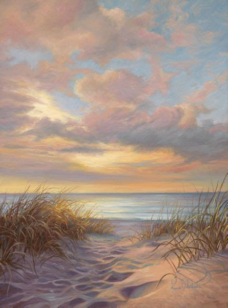 Moment Of Tranquility By Lucie Bilodeau ~ Sandy Path To Beach Golden