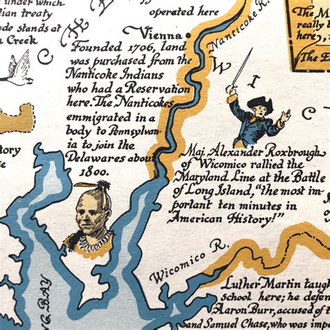 1978 Pictorial Map of the Maryland Eastern Shore: The Chesapeake Bay