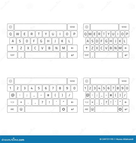 Qwerty Keyboard Full Set Stock Vector Illustration Of Keyboard