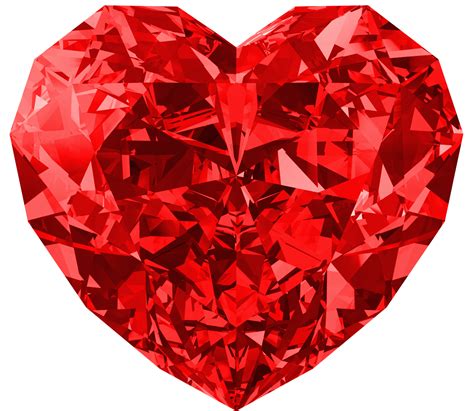 Red Diamond Heart Large Png Picture Heart Shaped Diamond Red Diamond