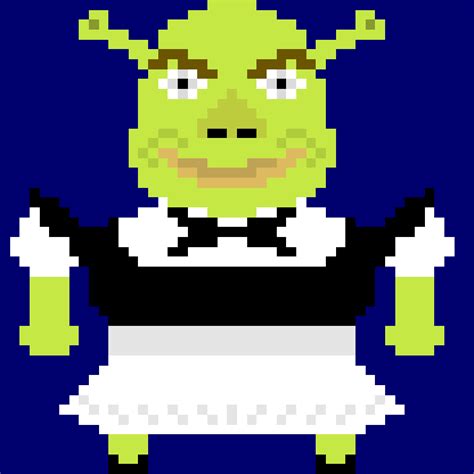 Shrek In A Maid Outfit A Friend Made Me Rpixelart