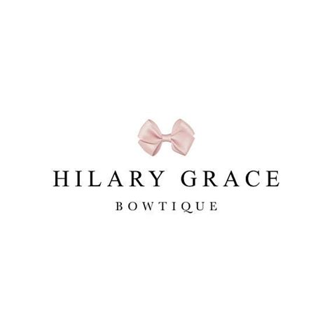 Hair Bow Logo Bowtique Logo Boutique Logo Blush Pink Logo Etsy Shop