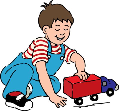 Baby Playing Boy Playing With Toy Truck Clip Art At Vector Clip Art Png