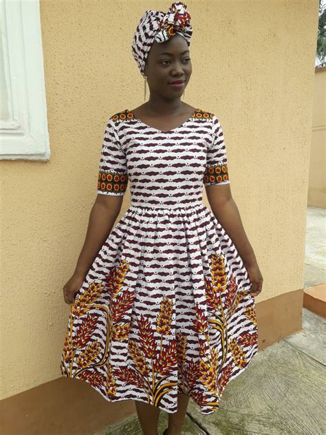 Nkem African Print Dressankara Midi Dressafrican Midi Dress Etsy