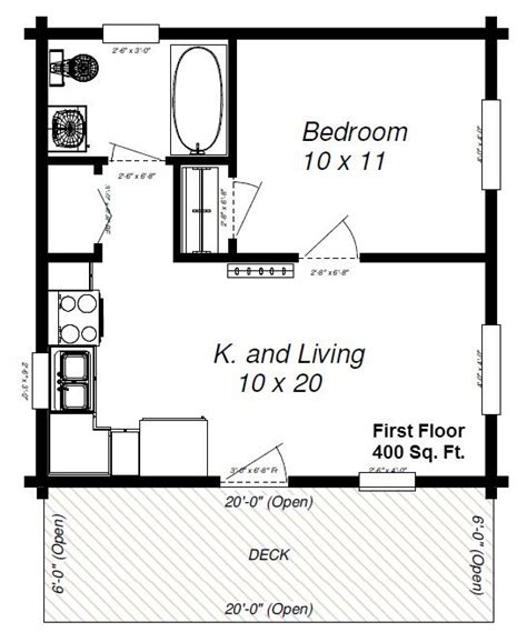 Newest Small House Floor Plans Under 400 Sq Ft