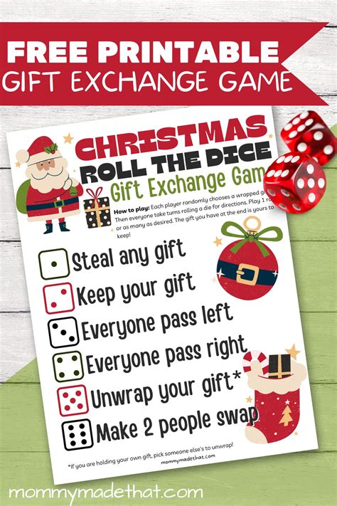 Super Cute Printable Christmas T Exchange Game