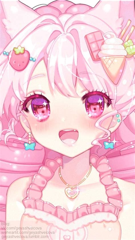 aesthetic kawaii anime pink hair kawaii anime pink cute wallpapers for girls anime wp list