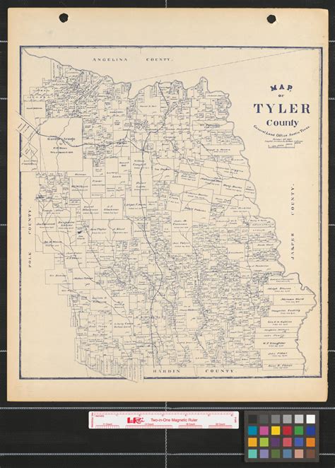 Map Of Tyler County Side 1 Of 2 The Portal To Texas History