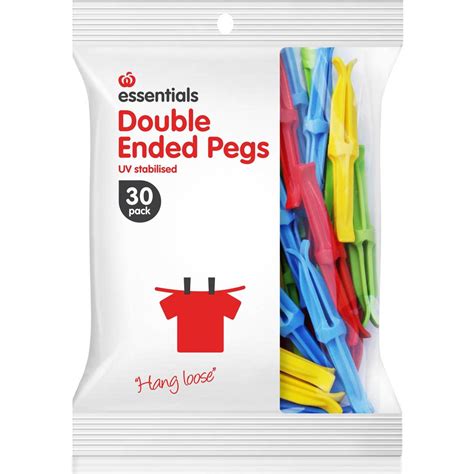 Essentials Double Ended Pegs 30 Pack Woolworths