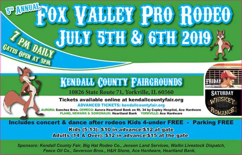 Friday June 28 2019 Ad Fox Valley Pro Rodeo Daily Herald Paddock