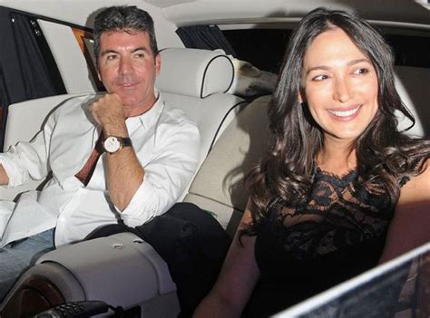 lauren silverman looks lovely in lace as she enjoys date night in london with simon cowell