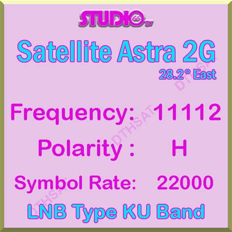Studio 66 Tv Frequency Satellite Astra 2g 28e Lnb