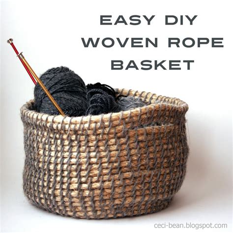 Diy Woven Rope Basket Basket Weaving Diy Diy Rope Basket Diy Basket