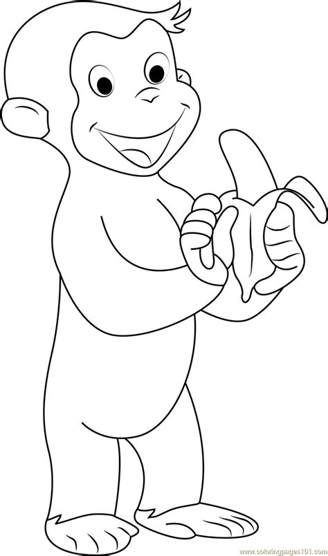 Airplane coloring pages monkey coloring pages cool coloring pages cartoon coloring pages free. Curious George Eating Banana Coloring Page - Free Curious ...