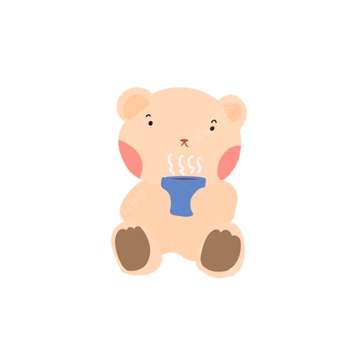 Teddy Bear Hd Transparent Teddy Bear With Cup A Coffee Teddy Bear