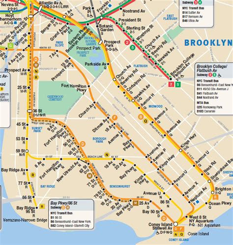 City Of New York New York Map Mta Subway Map