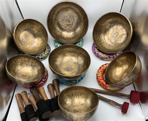 Set Of Authentic Full Moon Singing Bowls Himalayan Bowls Etsy