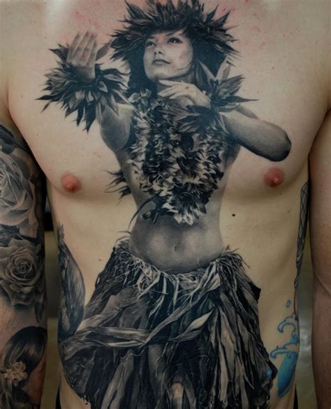 WOW Artist Carlos Torres Hawaiian Girl Tattoos Dancer Tattoo Hula