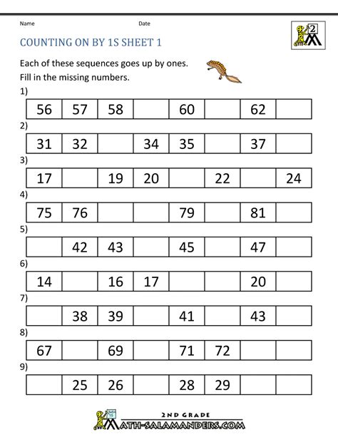 These worksheets are of the finest quality. Free Counting Worksheets - Counting by 1s