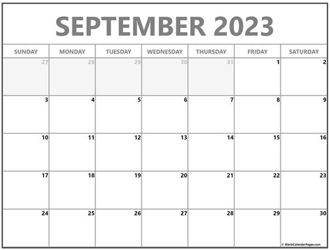 September 2023 Calendar Printable Pdf