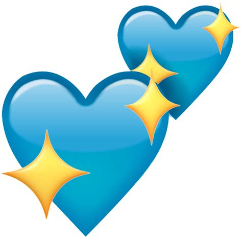 Blue Heart Emoji Transparent Background Hd Png Download Blue Heart