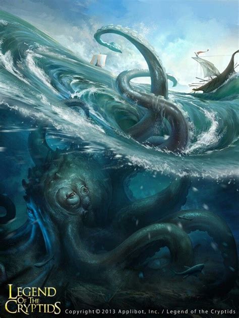 The Kraken ˈkreɪkən Or ˈkrɑːkən Is A Legendary Sea Monster Of