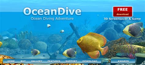 Stunning Ocean Screensavers Oceandive 3d Fish Screensaver And Game