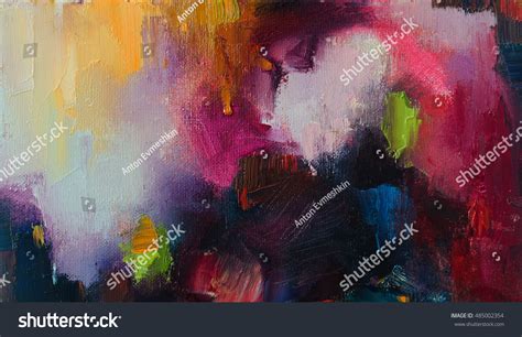 Abstract Oil Painting Background Oil On Stock Illustration
