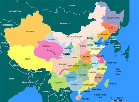 Mapa De Provincias De China China Mapa Con Provincias Leste De Asia