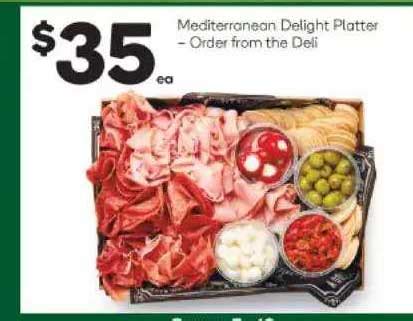 Mediterranean Delight Platter Order From The Deli Offer At Woolworths