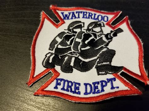 Waterloo Iowa Patch Logo Firefighter Company Logo