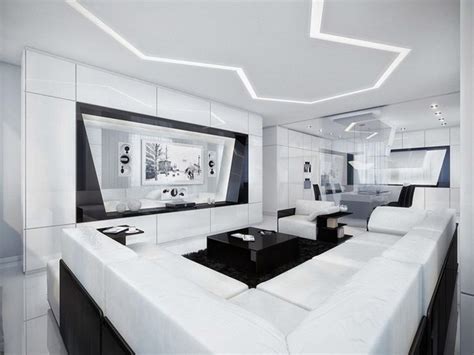 15 Heroic Futuristic Minimalist Living Room Design