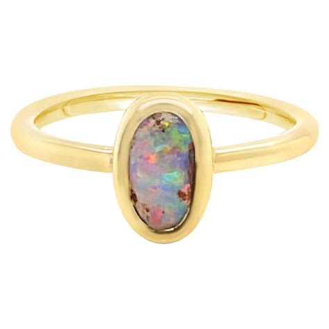 Australian 260ct Boulder Opal And Diamond Engagement Ring In 18k White