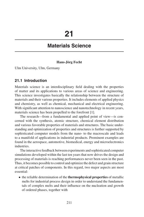 Pdf Materials Science