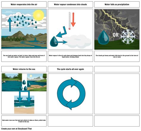 The Water Cycle Storyboard By Celine342098