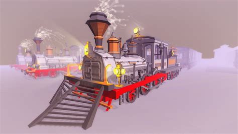 3d Asset Steam Trains And Stations Low Poly Cgtrader