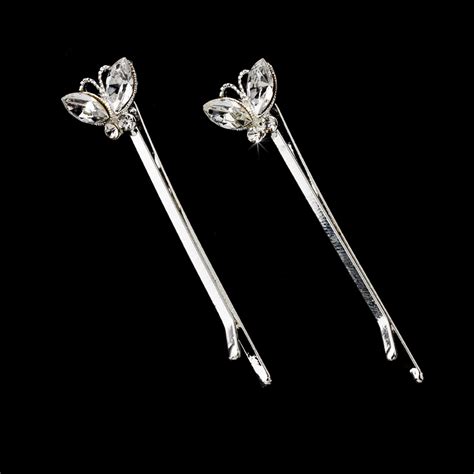 Suitcases have large numbers within. * Rhinestone Butterfly Bobby Pins 7025