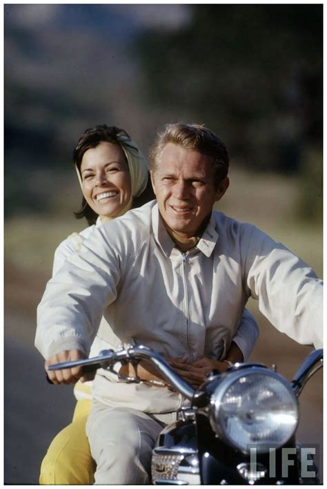 Actor Steve Mcqueen And Wife Nellie Motor 1963 A Steve Mcqueen Wife