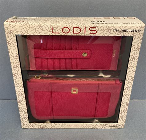Lodis Olivia Pink Italian Leather Wristlet Wallet Combo New In Box Ebay