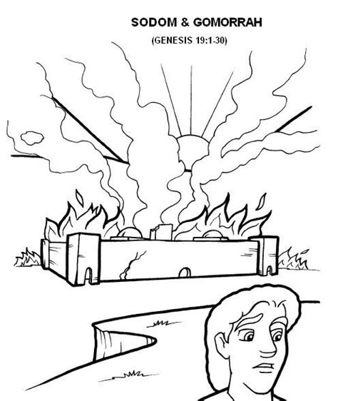 sodom en gomorra | Bible coloring pages, Abraham and lot, Coloring pages