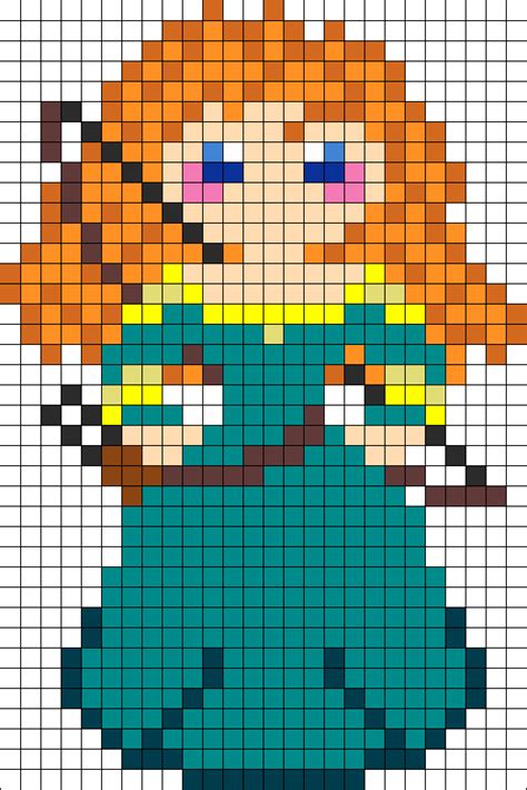 Cute Disney Princess Pixel Art Grid Bmp Alley