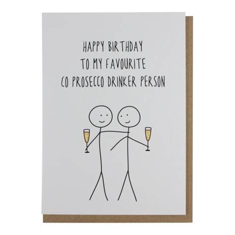 Favourite Co Prosecco Drinker Birthday Card Paperchase Birthday