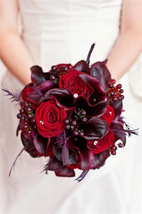 Red purple and white flower bouquets for wedding. Wine Colored Bridal Bouquets | Bouquet Wedding Flower