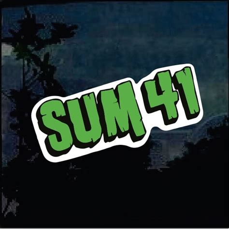 Sum 41 Full Color Band Sticker Made In Usa