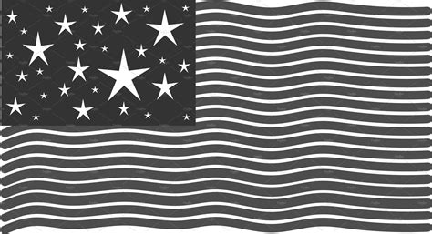 American Flag Usa Grey Photoshop Graphics Creative Market