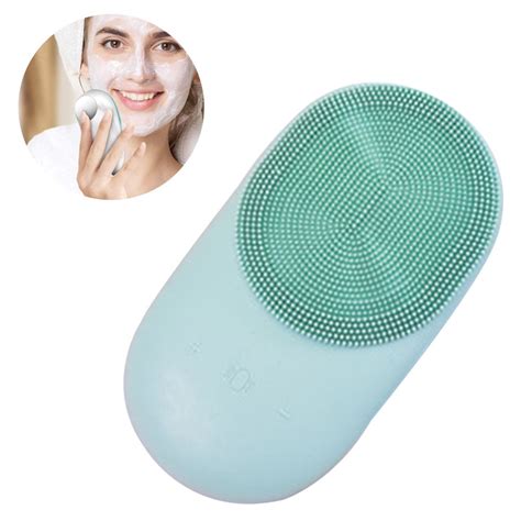 sonic facial cleansing brush heated 3 function modes silicone face scrubber usb rechargeable