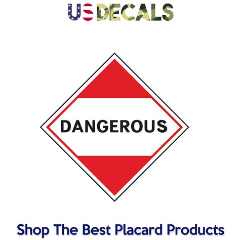 Hazard Class Mixed Dangerous Placard Sign Us Decals